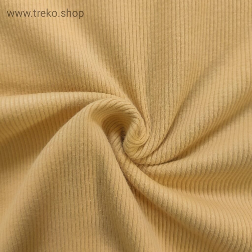 Beige Ribbed Polo T-Shirt