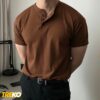 Henley T-shirt Brown