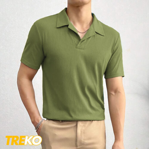 Knited Polo Shirt Olive