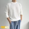 Ribbed White Long sleeve t-shirt