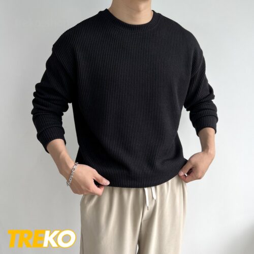 Ribbed Black Long sleeve t-shirt