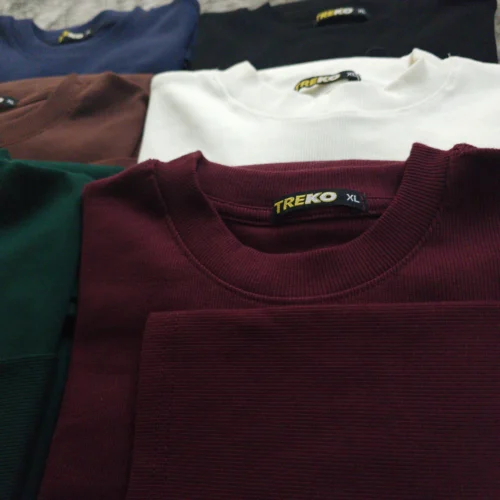 Ribbed Maroon Long sleeve t-shirt