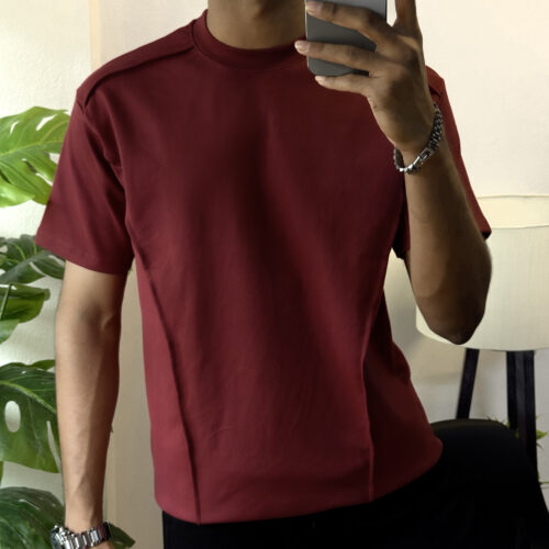 Men’s Half Sleeve Sport T-shirt - Marron