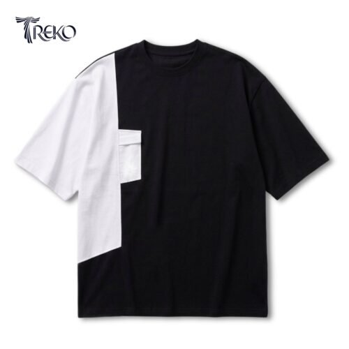 Contrast Oversized T-shirt - Black