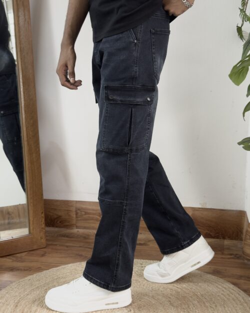 Shadow Black Baggy Denim Pant - Image 4