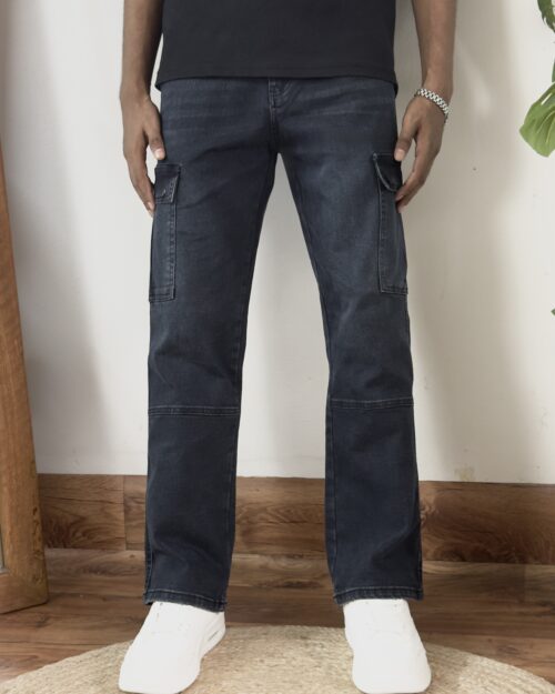 Shadow Black Baggy Denim Pant - Image 2