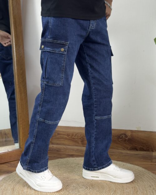 Midnight Blue Baggy Denim Pant - Image 3