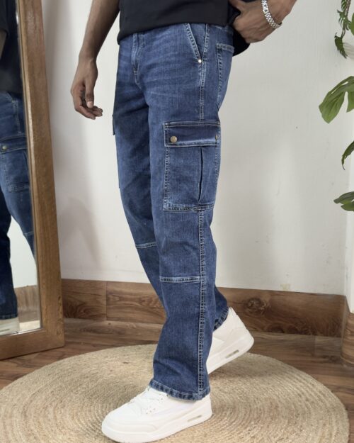 Sky Fade Baggy Denim Pant - Image 4