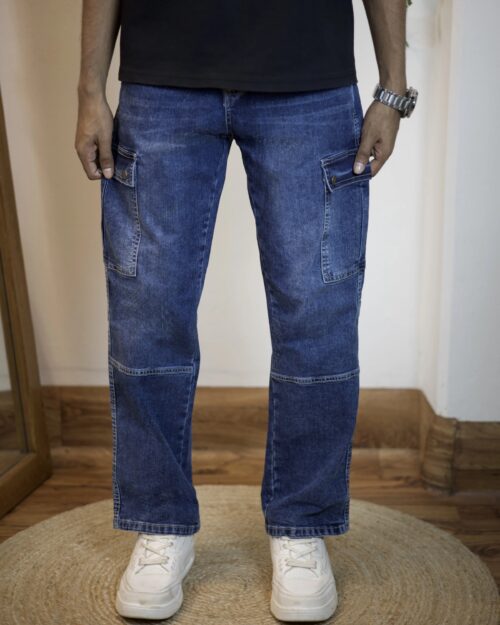 Midnight Blue Baggy Denim Pant - Image 3