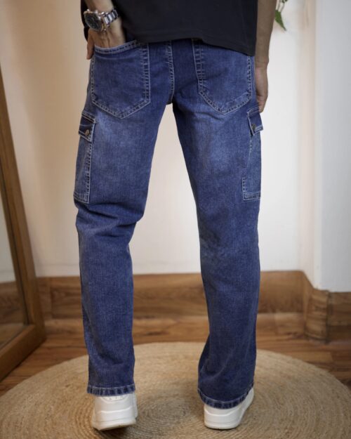 Midnight Blue Baggy Denim Pant - Image 2