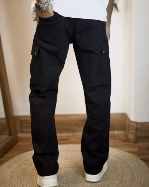 Jett Black Baggy Denim Pant - Image 2