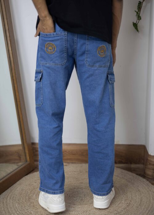 Ice Blue Baggy Denim Pants - Image 2
