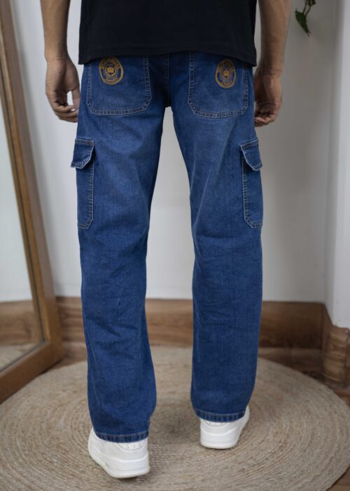 Core Blue Baggy Denim Pants - Image 2