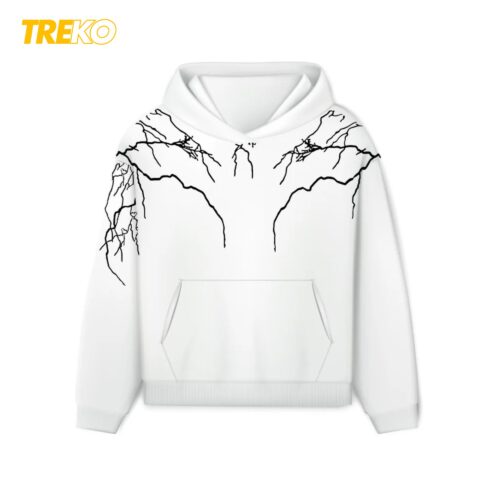 Baggy Thunder Hoodie - White
