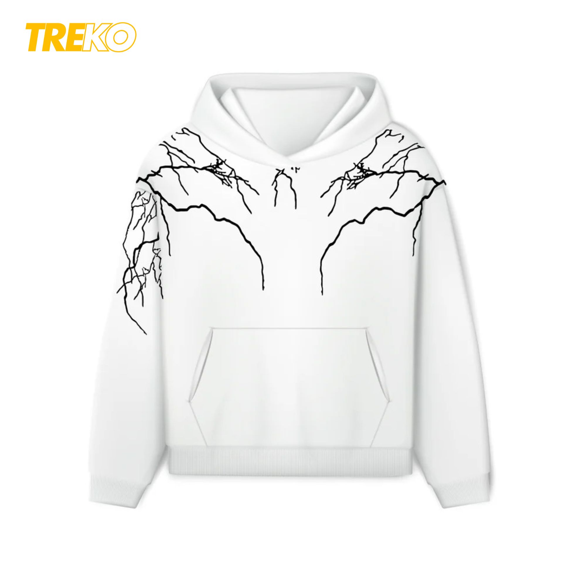 Baggy Thunder Hoodie - White