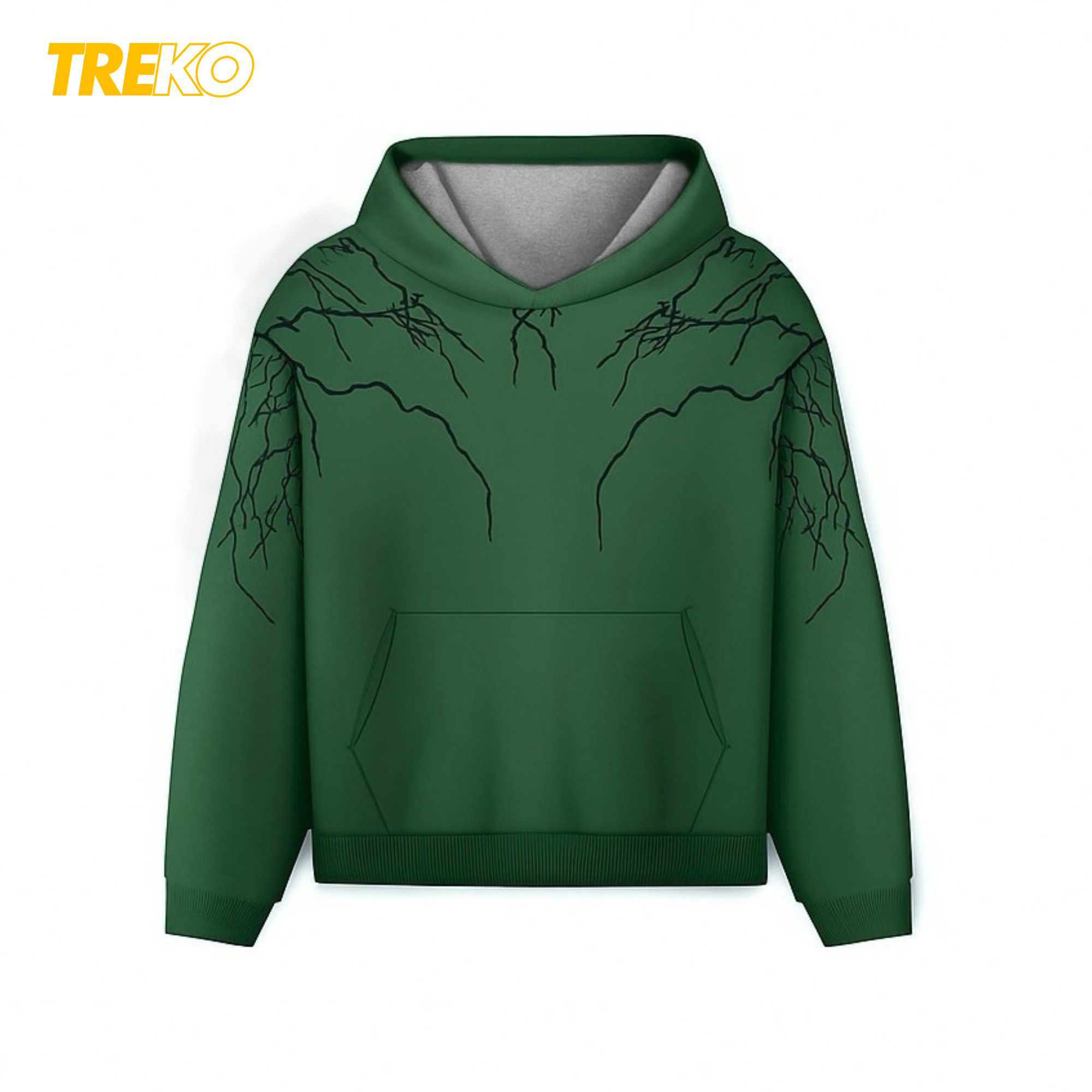 Baggy Thunder Hoodie - Green