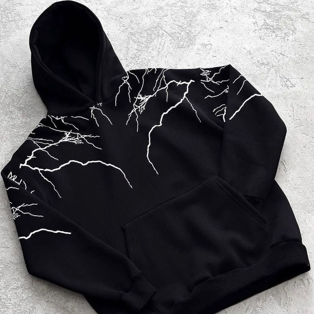 Baggy Thunder Hoodie - Black - Image 2