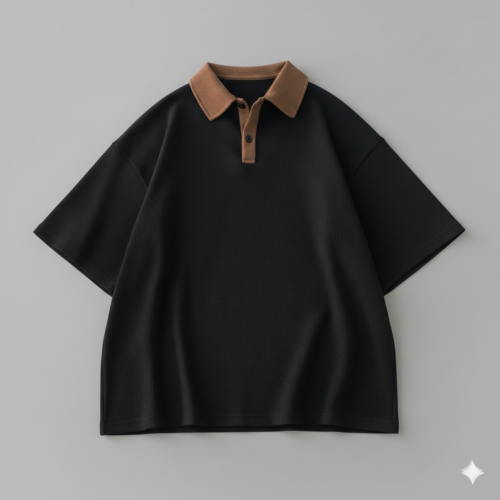Contrast Coller Polo Black