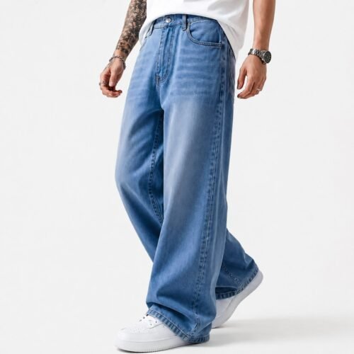 SKY FADE STRAIGHT LEG DENIM PANTS