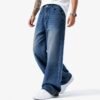 MIDNIGHT BLUE STRAIGHT LEG DENIM PANTS
