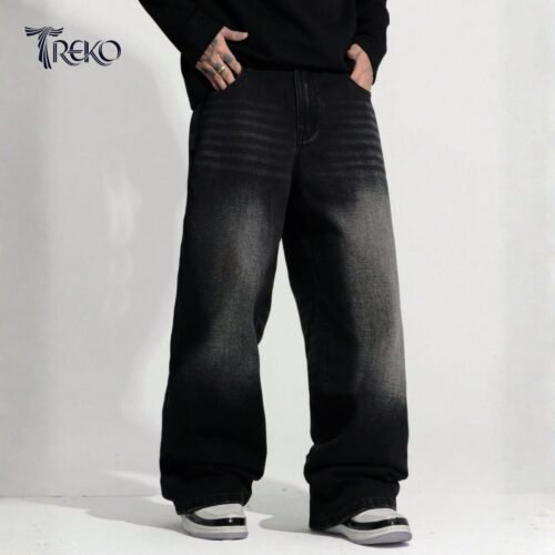 SHADOW BLACK BAGGY DENIM PANTS