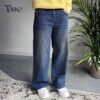 MIDNIGHT BLUE BAGGY DENIM PANTS