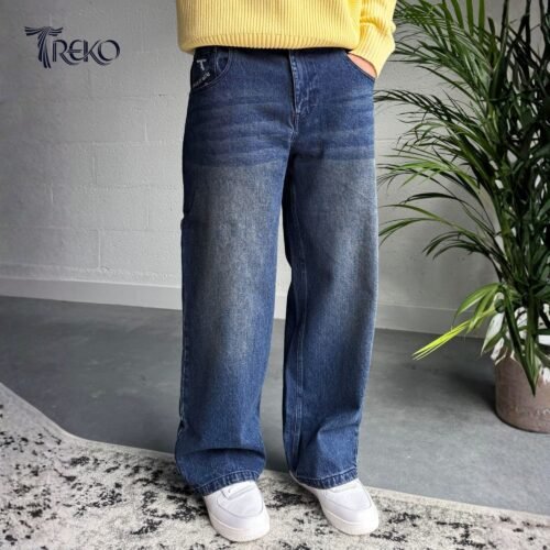 MIDNIGHT BLUE BAGGY DENIM PANTS