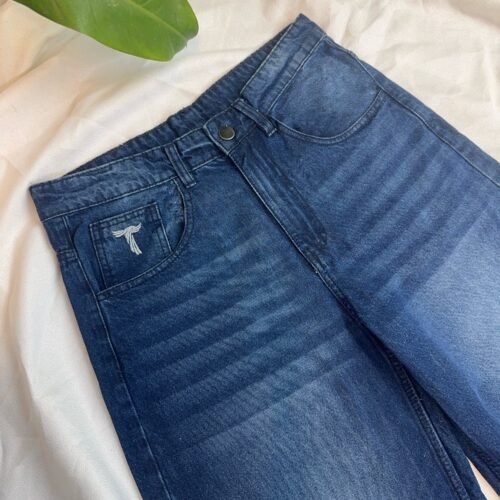 Alternative view of MIDNIGHT BLUE STRAIGHT LEG DENIM PANTS