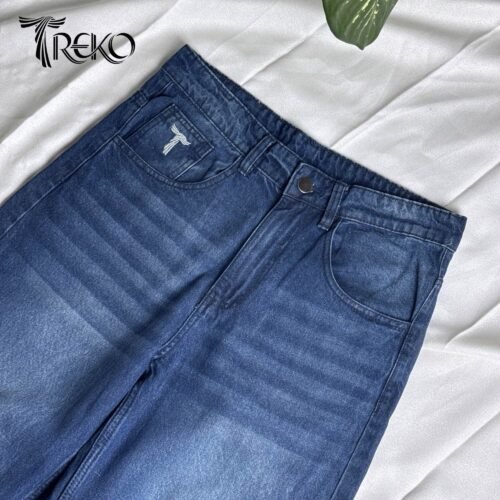 Alternative view of MIDNIGHT BLUE STRAIGHT LEG DENIM PANTS