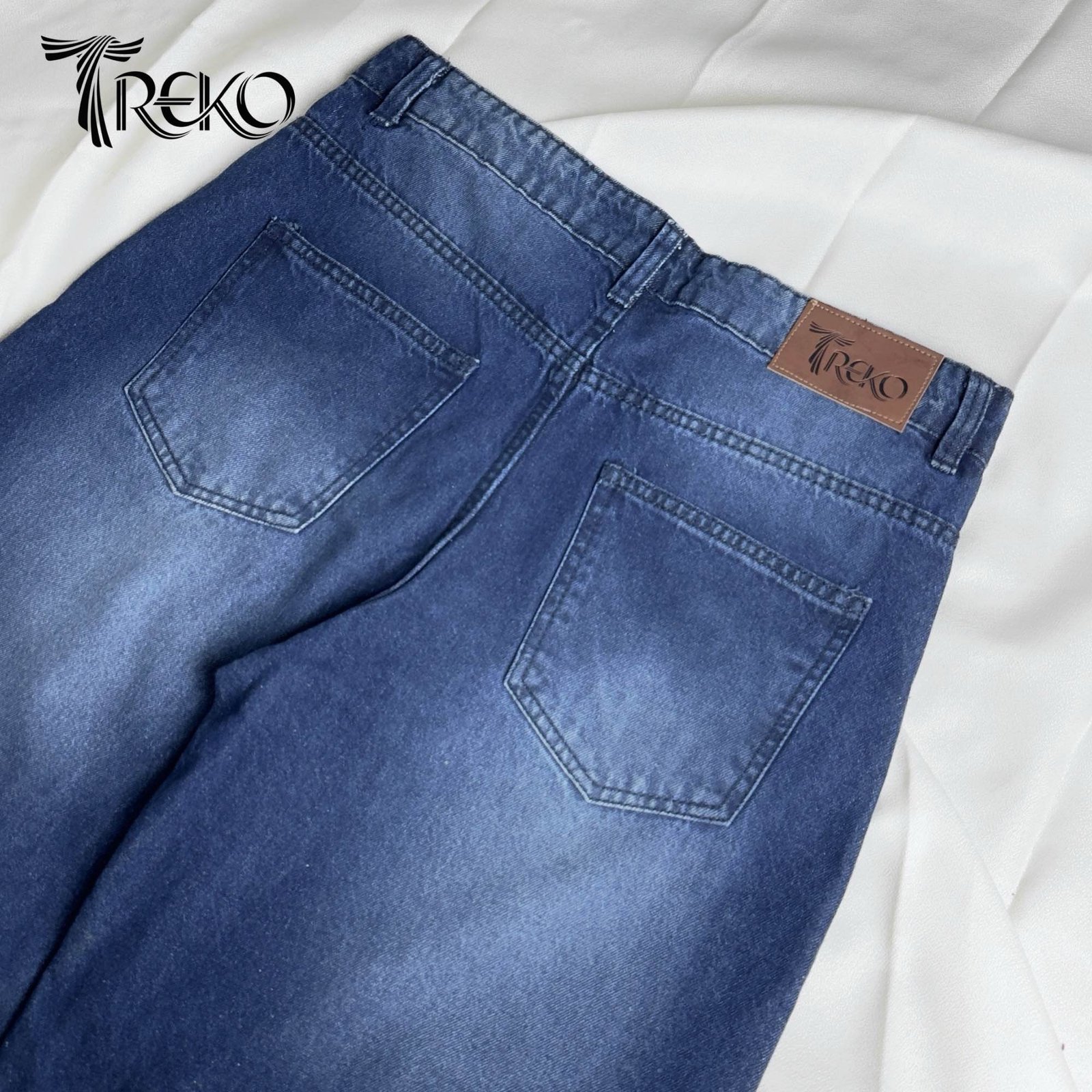 MIDNIGHT BLUE STRAIGHT LEG DENIM PANTS - Image 4