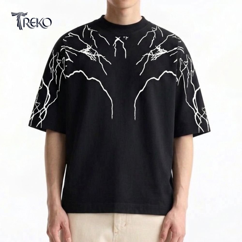 OVERSIZED THUNDER TEE BLACK - Image 2