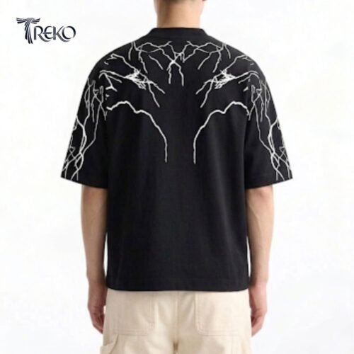 Alternative view of OVERSIZED THUNDER TEE BLACK
