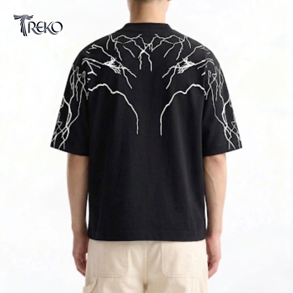 OVERSIZED THUNDER TEE BLACK - Image 2