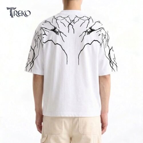 Alternative view of OVERSIZED THUNDER TEE WHITE