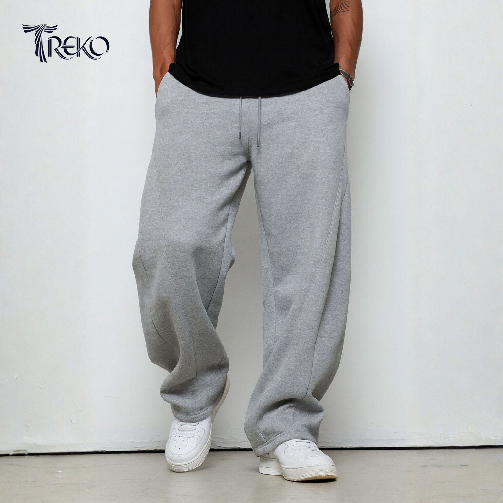 BASIC BAGGY TROUSER - ASH