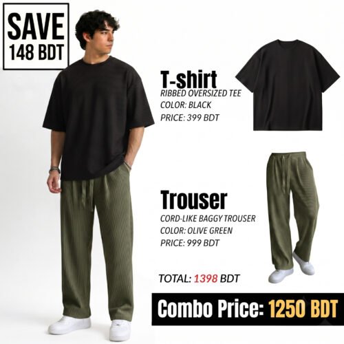 RIB SET - BLACK & OLIVE