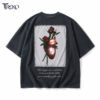 HEART OF DEFIANCE PATCH TEE CHARCOAL GRAY