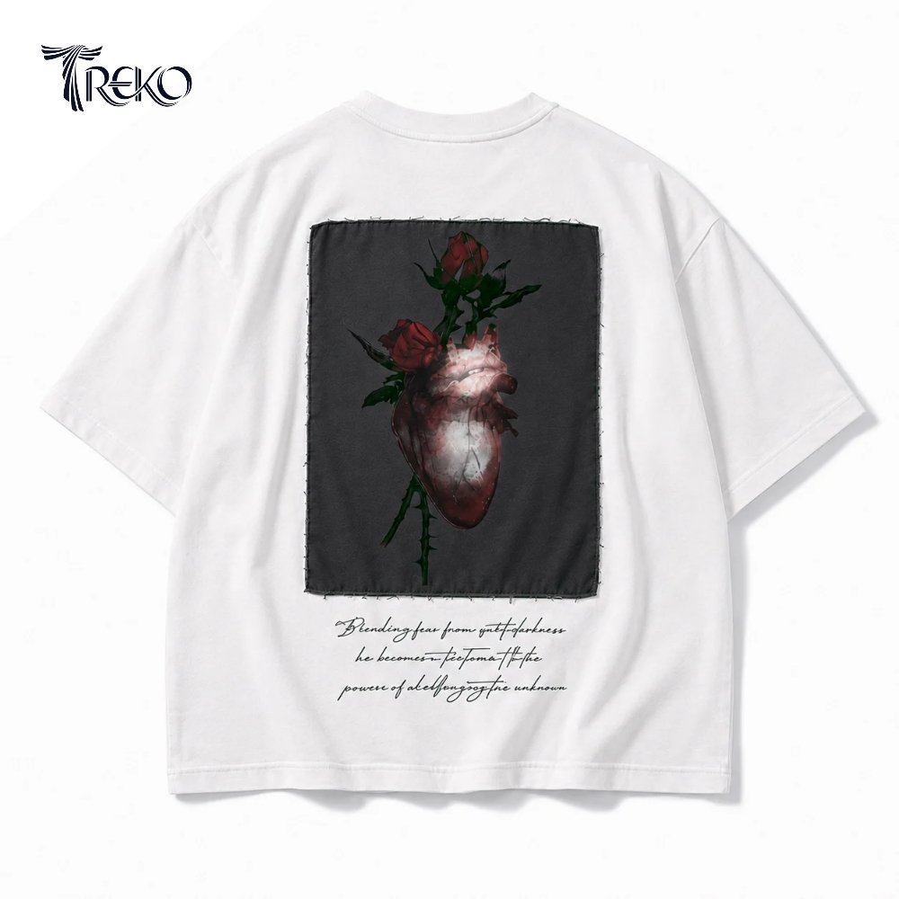 HEART OF DEFIANCE PATCH TEE WHITE