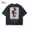 HEART OF DEFIANCE PATCH TEE CHARCOAL GRAY