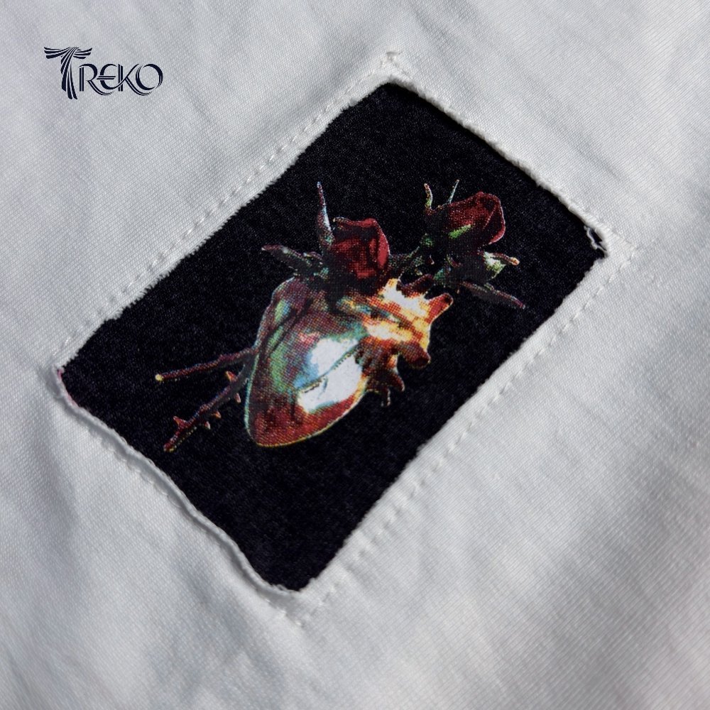 HEART OF DEFIANCE PATCH TEE WHITE - Image 5