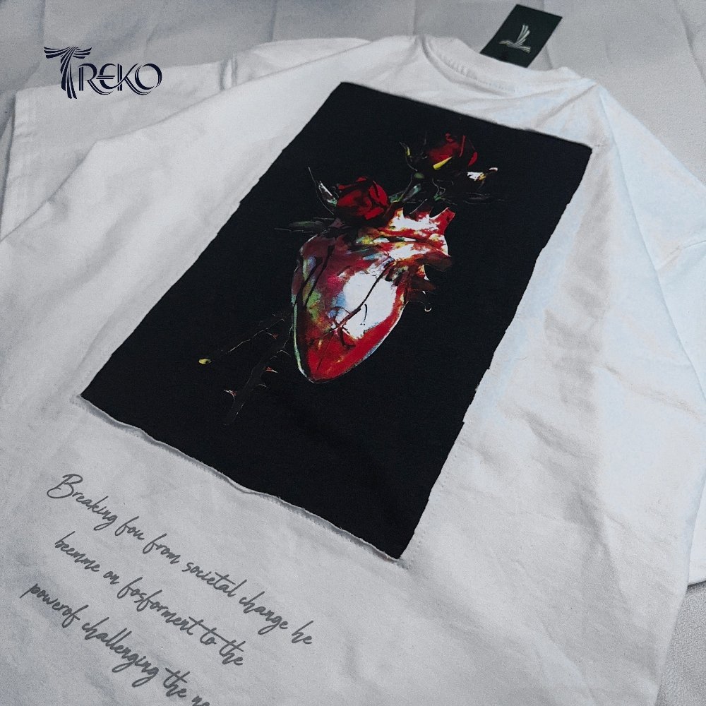 HEART OF DEFIANCE PATCH TEE WHITE - Image 3