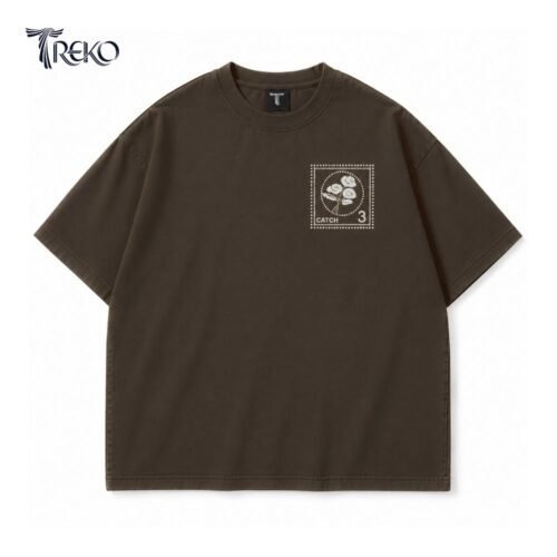 Alternative view of WILD CATCH TEE - WALNUT BROWN