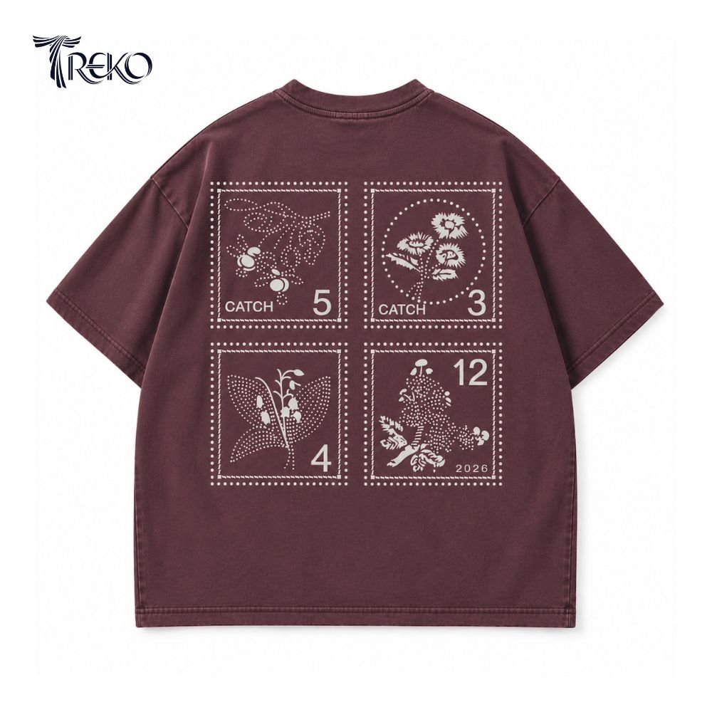 WILD CATCH TEE - MUTED MAROON