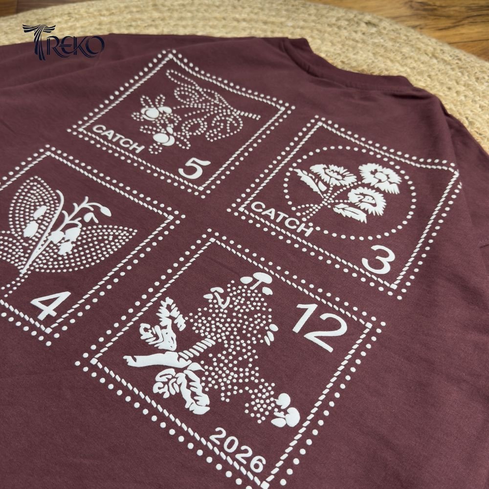 WILD CATCH TEE - MUTED MAROON - Image 4