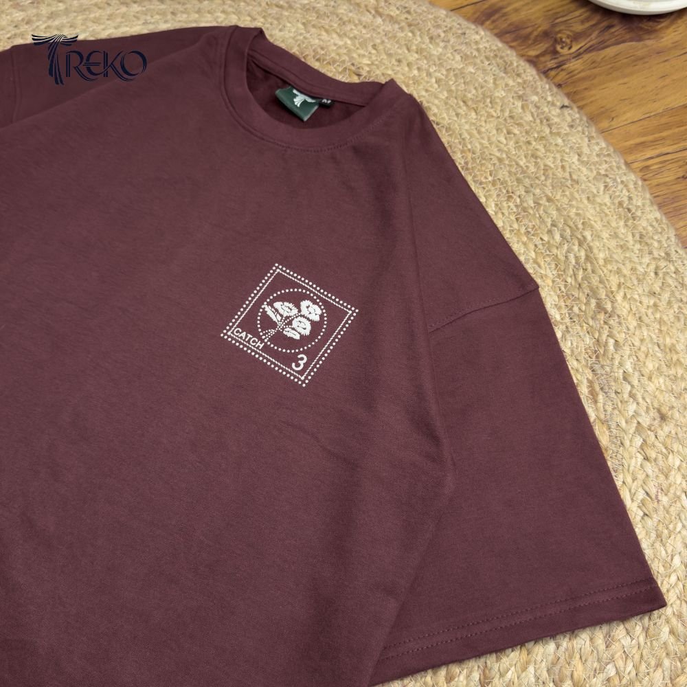 WILD CATCH TEE - MUTED MAROON - Image 7