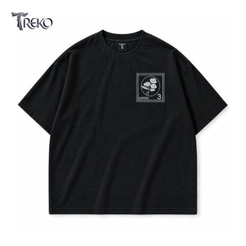 Alternative view of WILD CATCH TEE - BLACK