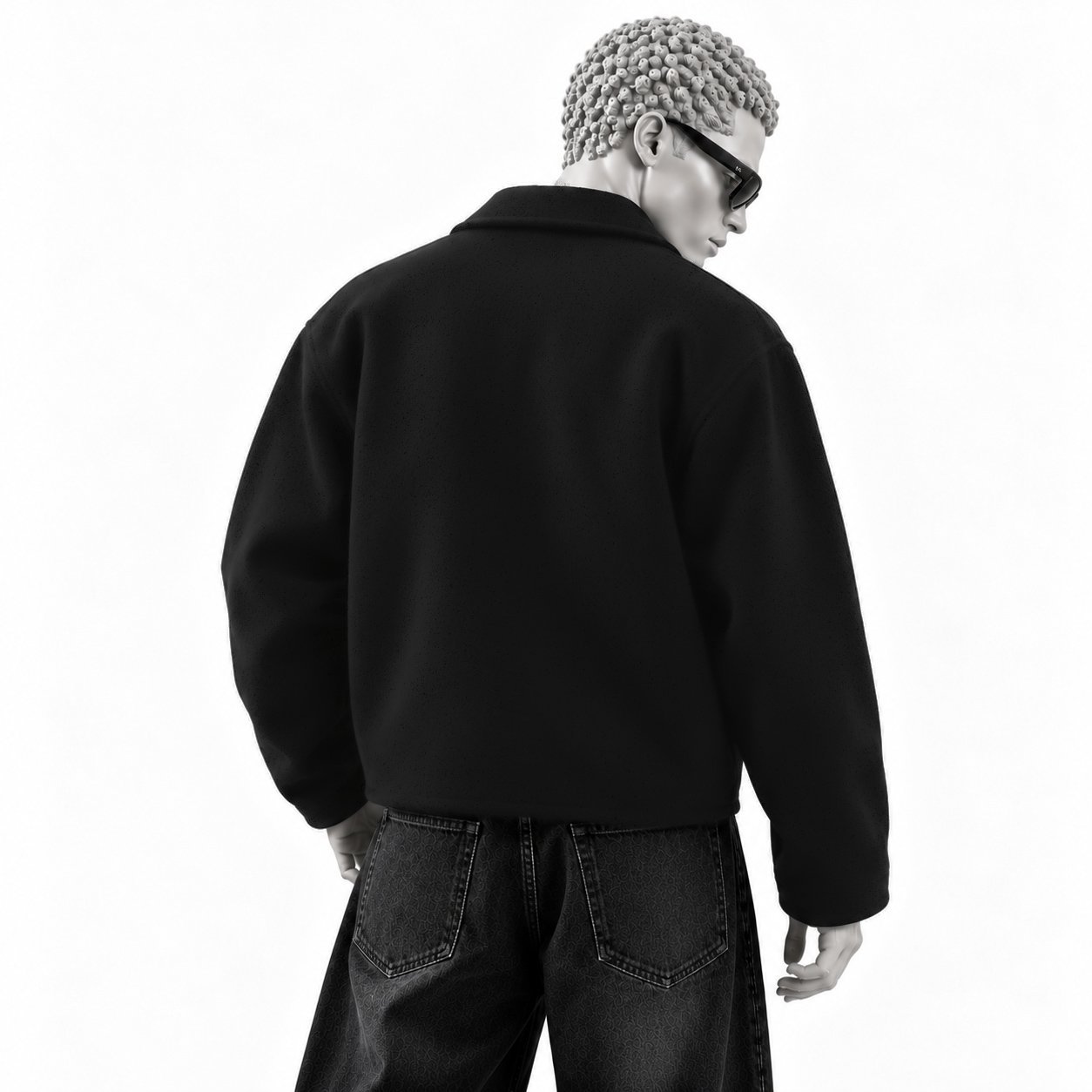 Fleece Jacket - Black - Image 2